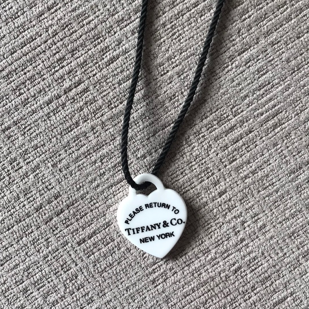 Tiffany & Co. White Bone Heart Necklace